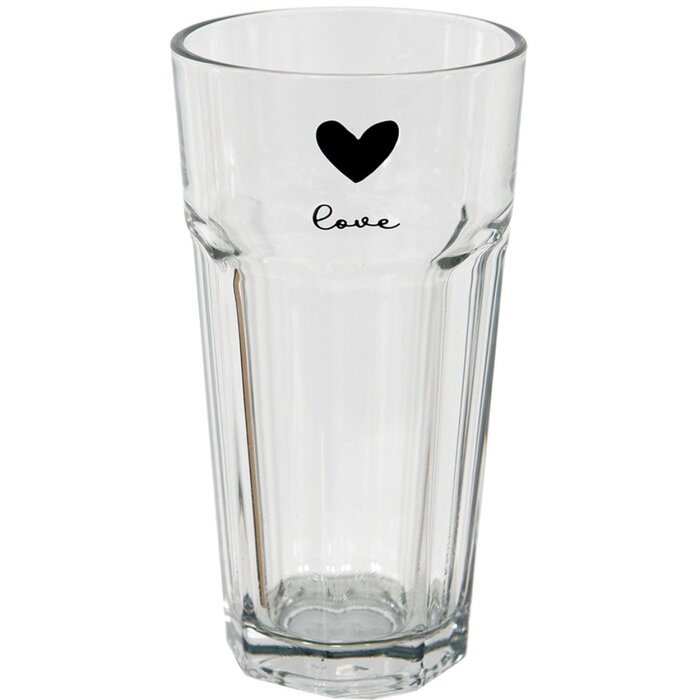 Clayre & Eef 6GL3713 Vaso de Agua Transparente Ø 8x15 cm - 320 ml