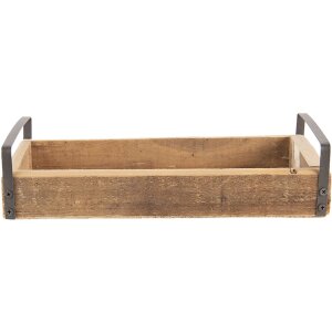 Clayre & Eef Bandeja Decorativa (Juego de 3) Marrón 35x20x5 - 30x15x5 - 25x10x5 cm