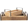 Clayre & Eef Bandeja Decorativa (Juego de 3) Marrón 35x20x5 - 30x15x5 - 25x10x5 cm