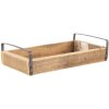 Clayre & Eef Bandeja Decorativa (Juego de 3) Marrón 35x20x5 - 30x15x5 - 25x10x5 cm