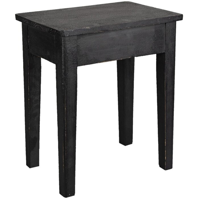 Clayre & Eef 6H2053 Taburete Decorativo Negro 36x25x43 cm