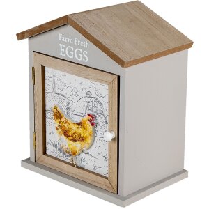 Clayre & Eef 6H2060 Huevera Casa Marrón 19x13x23 cm