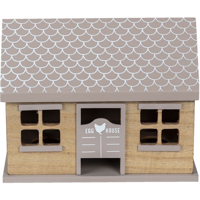 Clayre & Eef 6H2068 Huevera Cottage Marrón 23x13x18 cm