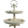 Clayre & Eef 6H2079 Estantería 2 pisos Beige Ø 30x36 cm