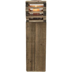 Clayre & Eef 6H2088 Farol Marrón 14x14x52 cm