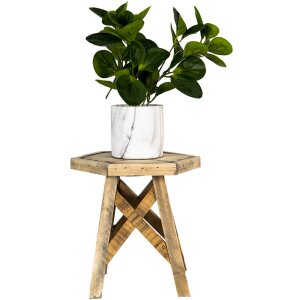 Clayre & Eef 6H2094 Mesa Jardinera Marrón 22x22x25 cm
