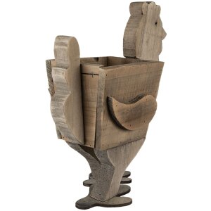 Clayre & Eef 6H2096 Maceta de interior Gallina Marrón 35x18x40 cm