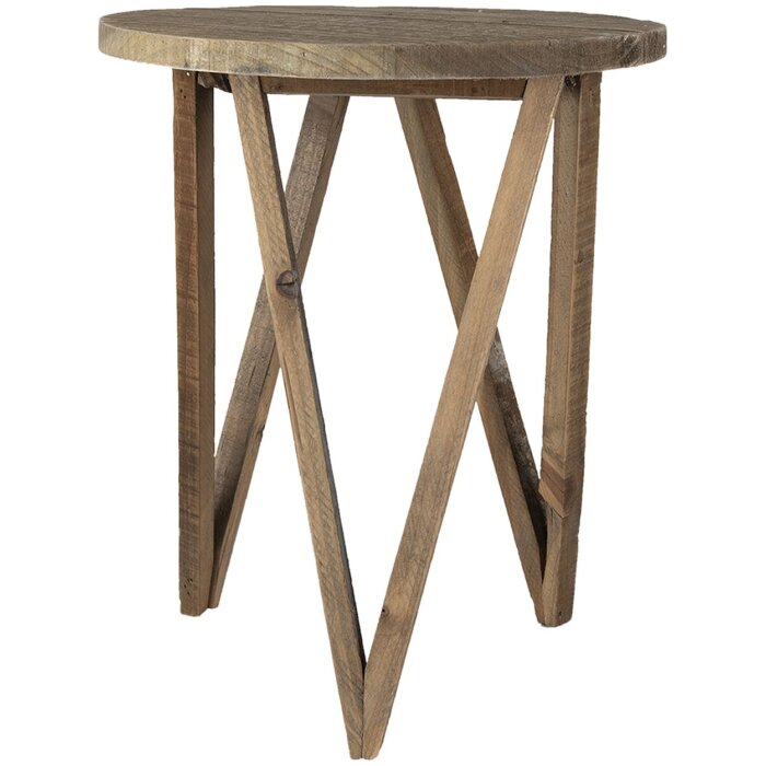 Clayre & Eef 6H2101 Mesa jardinera marrón Ø 30x36 cm
