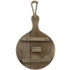 Clayre & Eef 6H2117 Jarrón de cristal con soporte Marrón 27x13x38 cm