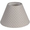 Clayre & Eef 6LAK0510 Pantalla Ø 25x16 cm Textil Gris Lunares