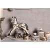 Clayre & Eef 6PR0036 Decoración Navideña Caballo Mecedora Blanco 22x5x19 cm