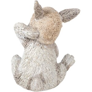 Clayre & Eef 6PR3493 Conejo Decorativo Gris 11x9x13 cm
