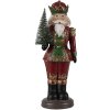 Clayre & Eef 6PR4745 Decoración Navideña Estatua Cascanueces Rojo 13x10x32 cm