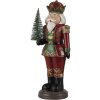 Clayre & Eef 6PR4745 Decoración Navideña Estatua Cascanueces Rojo 13x10x32 cm