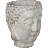 Clayre & Eef 6TE0364L Macetero Interior Buda Gris 15x14x17 cm
