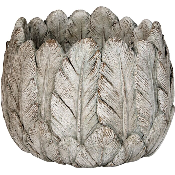 Clayre & Eef 6TE0368M Macetero Interior Gris Ø 19x16 cm
