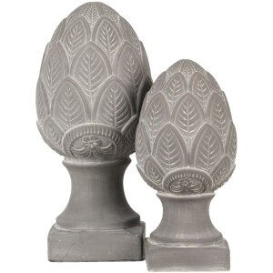 Clayre & Eef 6TE0398L Cono Abeto Deco Gris Ø 16x33 cm