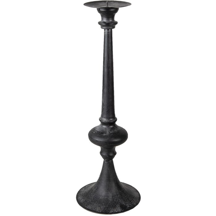 Clayre & Eef 6Y4468 Candelero Negro Ø 15x45 cm