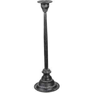 Clayre & Eef 6Y4472S Candelero Negro Ø 11x37 cm