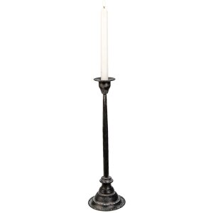 Clayre & Eef 6Y4472S Candelero Negro Ø 11x37 cm
