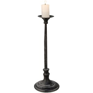 Clayre & Eef 6Y4473L Portavelas Negro Ø 14x42 cm