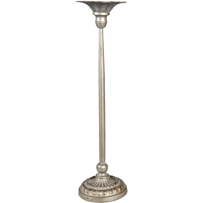 Clayre & Eef 6Y4481L Candelero Color Plata Ø 12x50 cm