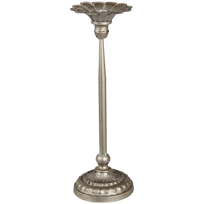 Clayre & Eef 6Y4481S Candelero color plata Ø 13x40 cm