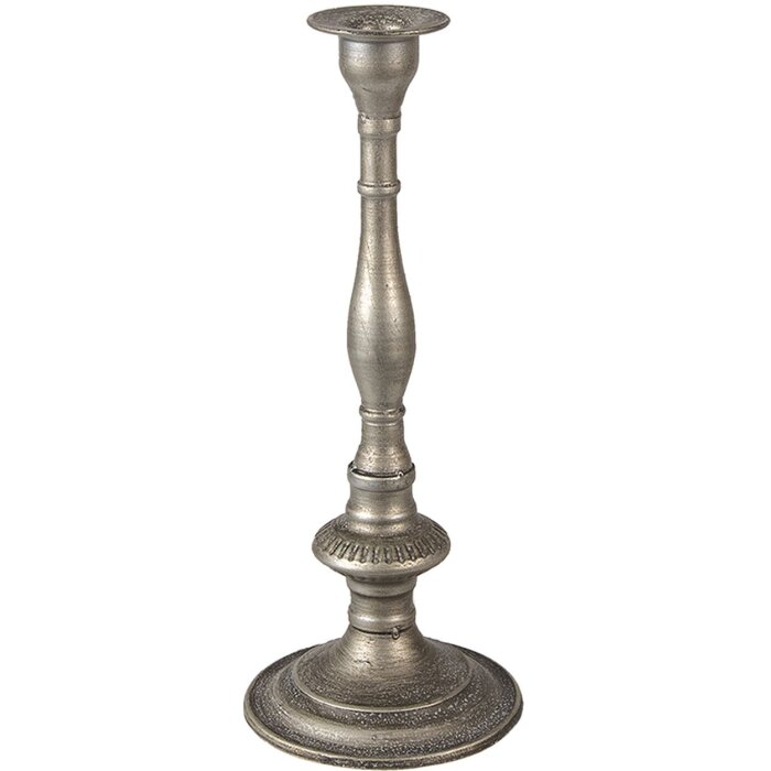 Clayre & Eef 6Y4484 Candelero color plata Ø 12x32 cm