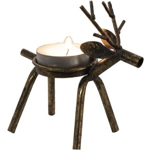 Clayre & Eef 6Y4506 Portavelas Reno Color Cobre 16x8x16 cm