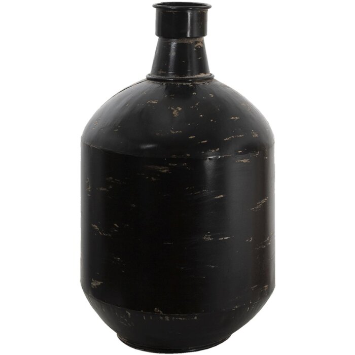 Clayre & Eef 6Y4514 Jarrón Negro Ø 24x45 cm