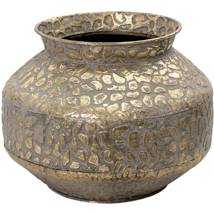 Clayre & Eef 6Y4527 Jarrón Color Oro Ø 28x20 cm