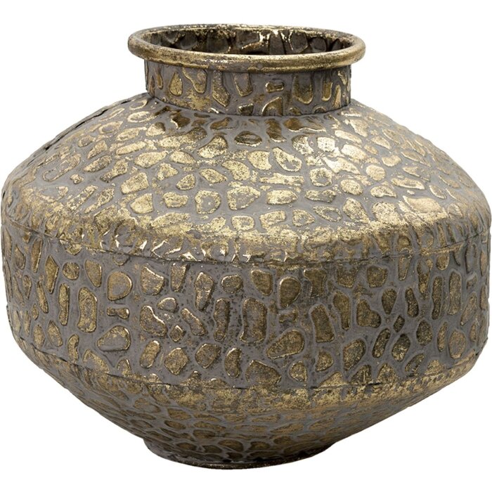Clayre & Eef 6Y4528 Jarrón Color Oro Ø 27x21 cm