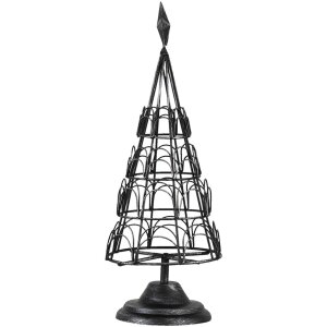 Clayre & Eef 6Y4608 Tarjetero Negro Ø 12x31 cm