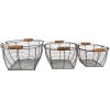 Clayre & Eef 6Y4660 Juego de 3 cestas de almacenaje marrón 35x26x14 cm