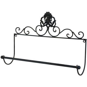 Clayre & Eef 6Y4676 Portarrollos de Cocina Negro...