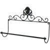 Clayre & Eef 6Y4676 Portarrollos de Cocina Negro 44x10x29 cm