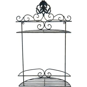 Clayre & Eef 6Y4677 Estante de pared 33x16x53 cm Negro