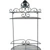 Clayre & Eef 6Y4677 Estante de pared 33x16x53 cm Negro