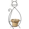 Clayre & Eef 6Y4705 Macetero Interior Gato Negro 27x16x52 cm