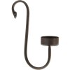 Clayre & Eef 6Y4715 Portavelas Negro 4x9x18 cm