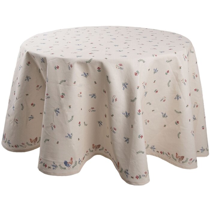 Clayre & Eef CAR07 Mantel Redondo Beige Ø 170 cm