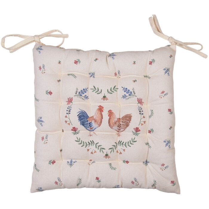 Clayre & Eef CAR29 Silla Cojín Espuma Beige 39x39 cm