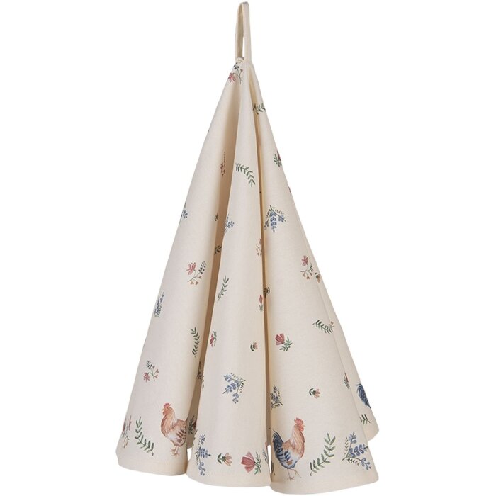 Clayre & Eef CAR48 Toalla Beige Ø 80 cm