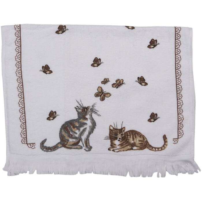 Clayre & Eef CT014 Toalla de Huésped Blanco 40x66 cm