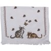 Clayre & Eef CT014 Toalla de Huésped Blanco 40x66 cm