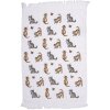 Clayre & Eef CT015 Toalla de Huéspedes Blanca 40x66 cm