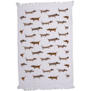 Toalla de visitas Clayre & Eef Blanca 40x66 cm