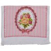 Clayre & Eef CT020 Toalla de Huésped Blanco, Rosa 40x66 cm