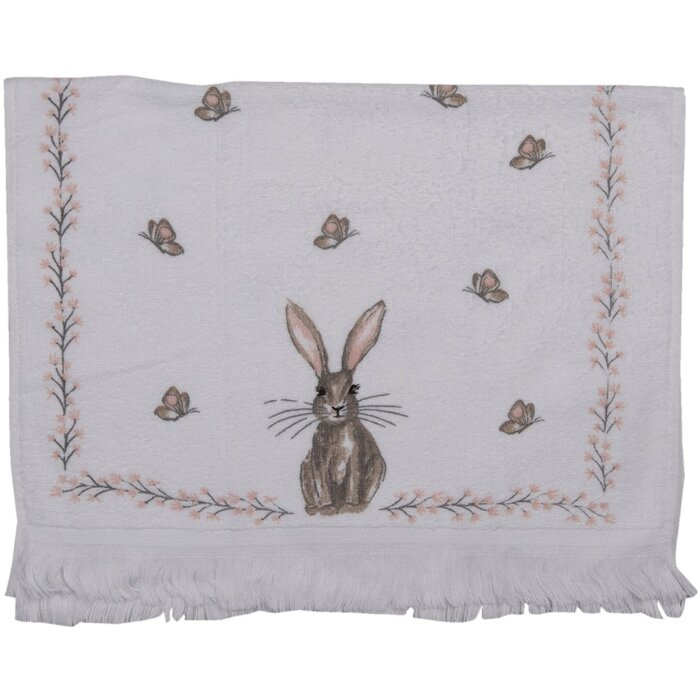Clayre & Eef CTREB1 Toalla de Huésped Blanco 40x66 cm