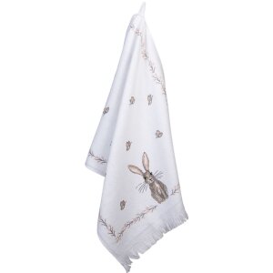 Clayre & Eef CTREB1 Toalla de Huésped Blanco 40x66 cm